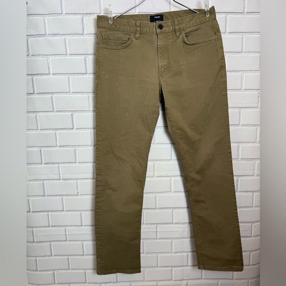 Theory Men's Haydin Slim Straight Pants Size 31 Khaki - Picture 2 of 8